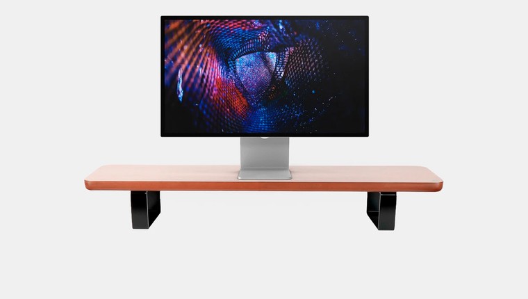 Estante Modular Suporte de Monitor Stand Minimal Pro 80x22 Freijó\pre