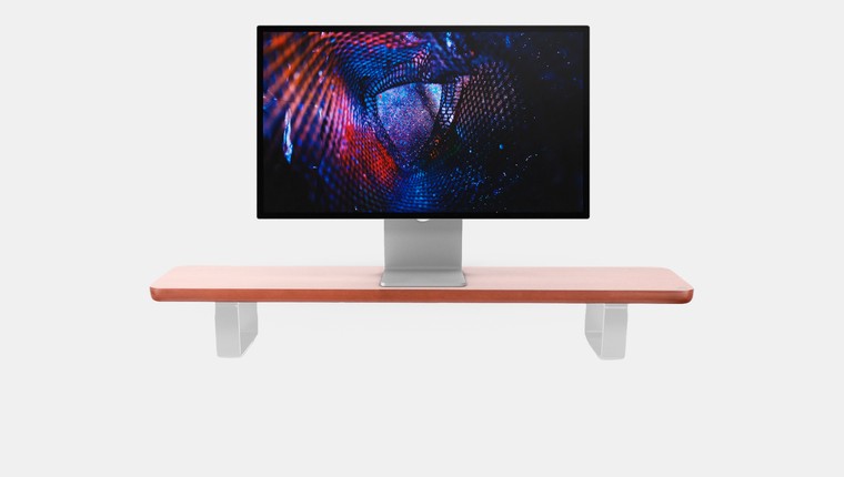 Estante Modular Suporte de Monitor Stand Minimal Pro 80x22 Freijó\bra
