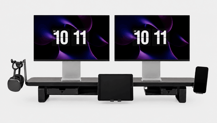 Estante Modular Suporte de Monitor Stand Minimal Pro 120x22 Preto