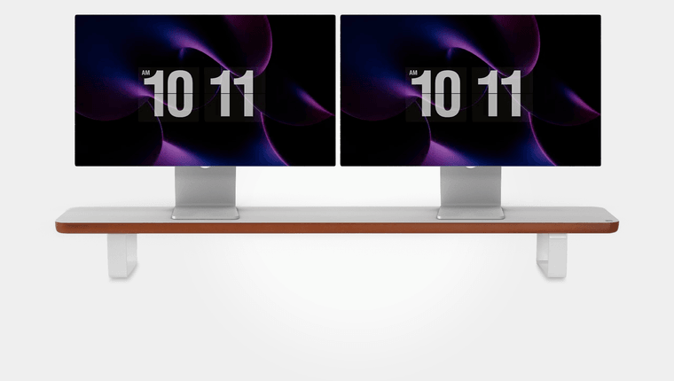 Estante Modular Suporte de Monitor Stand Minimal Pro 120x22 Branco\madeira