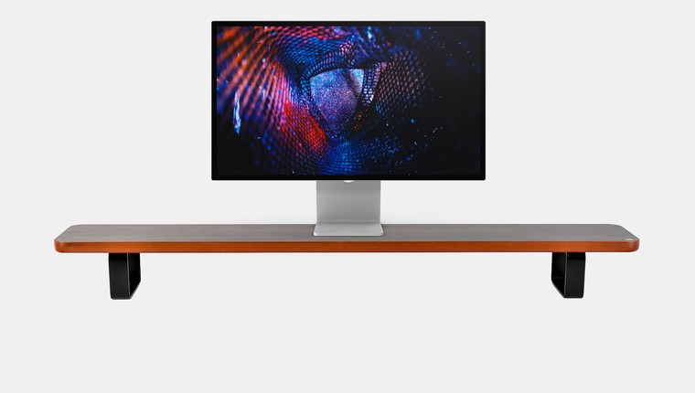 Estante Modular Suporte de Monitor Stand Minimal Pro 100x22 Preto\madeira