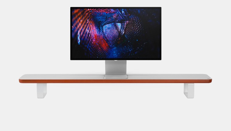 Estante Modular Suporte de Monitor Stand Minimal Pro 100x22 Branco\madeira