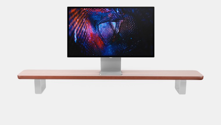 Estante Modular Suporte de Monitor Stand Minimal Pro 100x22 Freijó\bra