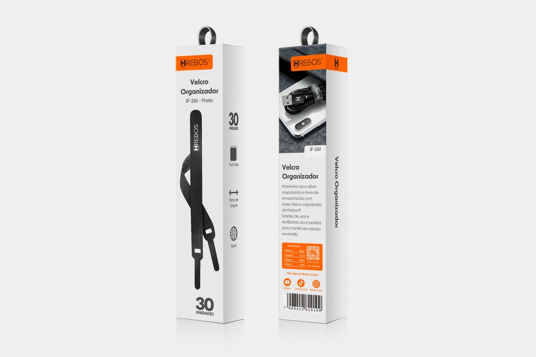 Velcro Organizador Preto