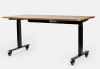 Mesa Regulagem de Altura Giodesk Pro 160x70 Preto/Madeira