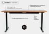 Mesa Regulagem de Altura Giodesk Pro 180x80 Preto/Madeira