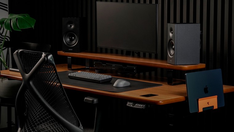 Mesa Regulagem de Altura Giodesk Pro 200x80 Freijó