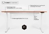 Mesa Regulagem de Altura Giodesk Pro 140x70 Branco/Madeira