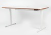 Mesa Regulagem de Altura Giodesk Pro 160x70 Branco/Madeira