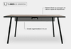 Mesa Office Escrivaninha Nobilis Minimal 180x70 Preto