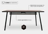 Mesa Office Escrivaninha Nobilis Minimal 180x70 Preto