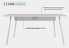 Mesa Office Escrivaninha Nobilis Minimal 180x70 Branco