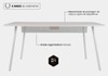 Mesa Office Escrivaninha Nobilis Minimal 180x70 Branco