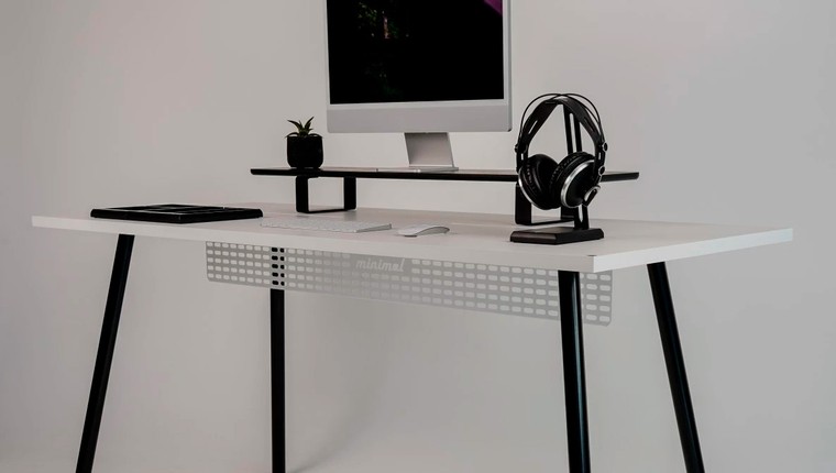 Mesa Office Escrivaninha Nobilis Minimal 180x70 Branco\pre