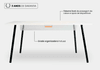 Mesa Office Escrivaninha Nobilis Minimal 180x70 Branco\pre