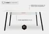 Mesa Office Escrivaninha Nobilis Minimal 180x70 Branco\pre