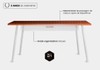 Mesa Office Escrivaninha Nobilis Minimal 180x70 Freijó\bra