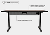 Mesa Regulagem de Altura Giodesk Minimal 180x70 Preto