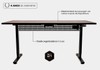 Mesa Regulagem de Altura Giodesk Minimal 180x70 Preto