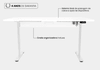Mesa Regulagem de Altura Giodesk Minimal 180x70 Branco