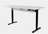 Mesa Regulagem de Altura Giodesk Minimal 180x70 Branco/Preto