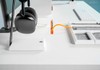 Mesa Regulagem de Altura Giodesk Minimal 180x70 Branco/Preto