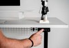 Mesa Regulagem de Altura Giodesk Minimal 180x70 Branco/Preto