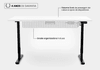 Mesa Regulagem de Altura Giodesk Minimal 180x70 Branco/Preto