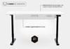 Mesa Regulagem de Altura Giodesk Minimal 180x70 Branco/Preto