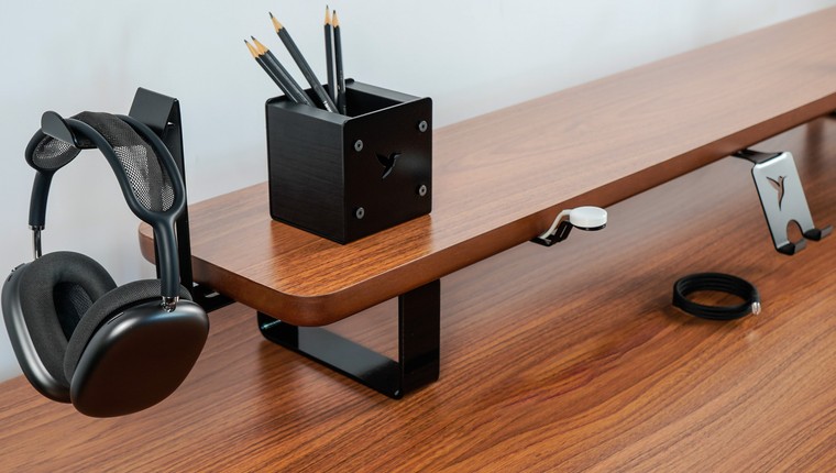 Mesa Modular Regulagem de Altura Elétrica Giodesk Slim Freijó/Bra M1