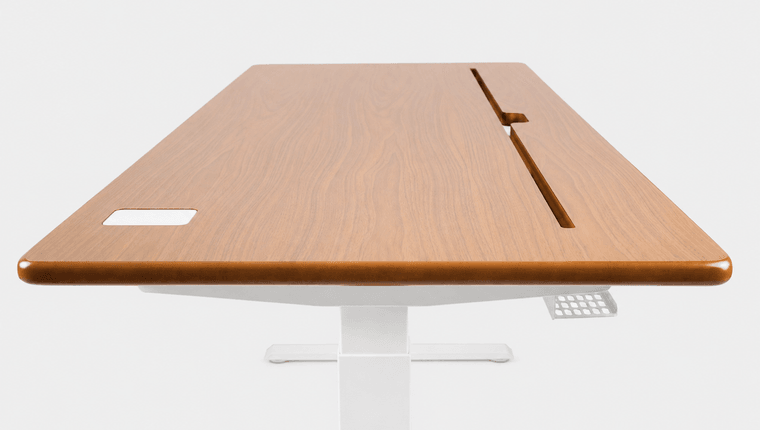 Mesa Regulagem de Altura Giodesk Pro 180x80 Freijó/Branco