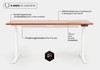 Mesa Regulagem de Altura Giodesk Pro 180x80 Freijó/Branco