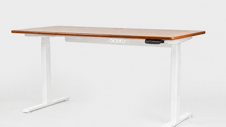 Mesa Regulagem de Altura Giodesk Pro 200x80 Freijó/Branco