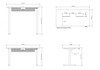 Mesa Regulagem de Altura Giodesk Minimal 140x70 Freijó/Branco
