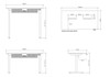 Mesa Regulagem de Altura Giodesk Minimal 180x70 Freijó/Branco
