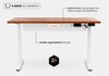 Mesa Regulagem de Altura Giodesk Minimal 180x70 Freijó/Branco