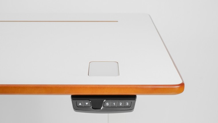Tampo Mesa Giodesk Pro Branco/Madeira 140x70
