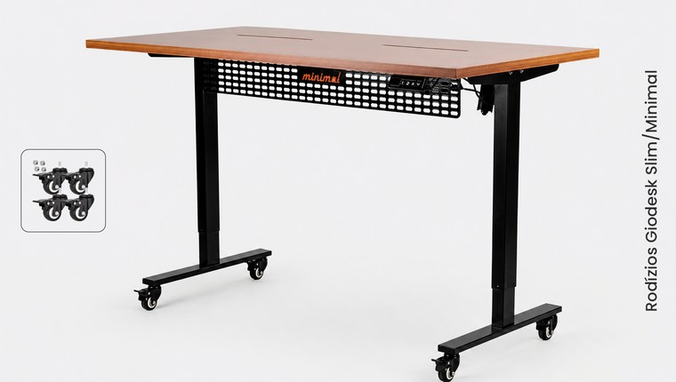 Rodízios para Mesa Giodesk Minimal/Slim