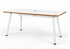 Mesa Office Escrivaninha Nobilis Pro 140x70 Branco/Madeira