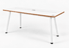 Mesa Office Escrivaninha Nobilis Pro 140x70 Branco/Madeira