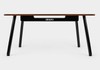 Mesa Office Escrivaninha Nobilis Pro 180x80 Freijó/Preto