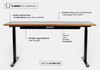 Mesa Fixa Office Giodesk Fix 180x80 Preto/Madeira