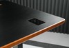 Mesa Fixa Office Giodesk Fix 200x80 Preto/Madeira