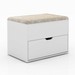 Puff 1 Porta 1 Gaveta Pu2051 Branco - Tecno Mobili