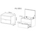 Puff 1 Porta 1 Gaveta Pu2051 Branco - Tecno Mobili