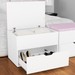 Puff 1 Porta 1 Gaveta Pu2051 Branco/Rosa - Tecno Mobili