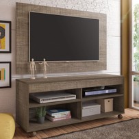 Rack com Painel para TV Até 47 Polegadas Cross C/ Suporte para TV Canela - Artely