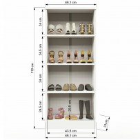 Sapateira Atenas 2 Portas Branco - Panorama Móveis