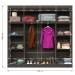 Guarda-Roupa Casal Ele e Ela 8 Portas 8 Prateleiras Malbec Preto Fosco - Panorama Móveis