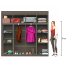Guarda-Roupa Casal Ele e Ela 8 Portas 8 Prateleiras Malbec Preto Fosco - Panorama Móveis